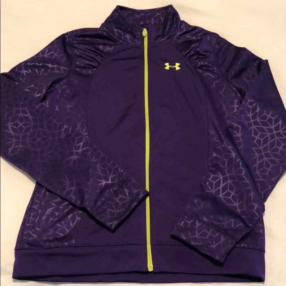 EUC Under Armour Girls zippered light jacket